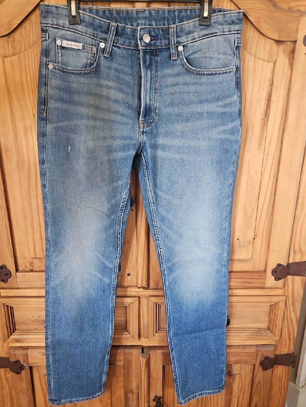 Calvin Klein Light Blue Slim Straight Jeans